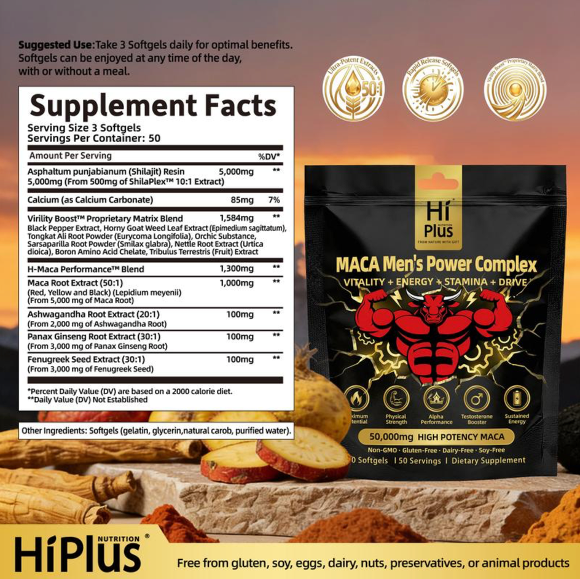 Men‘s Testosterone Boosters Power Complex